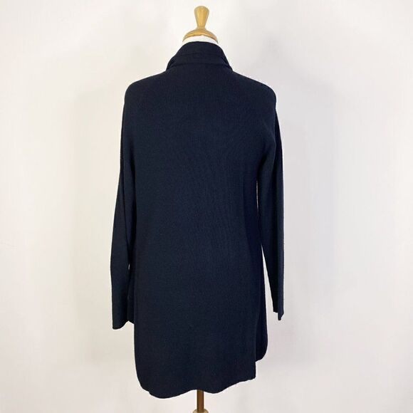 Theory Navy Blue Shanda New Steady Wool Blend Open Cardigan - Picture 2 of 7
